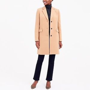 J Crew Beige Topcoat Wool Winter Coat